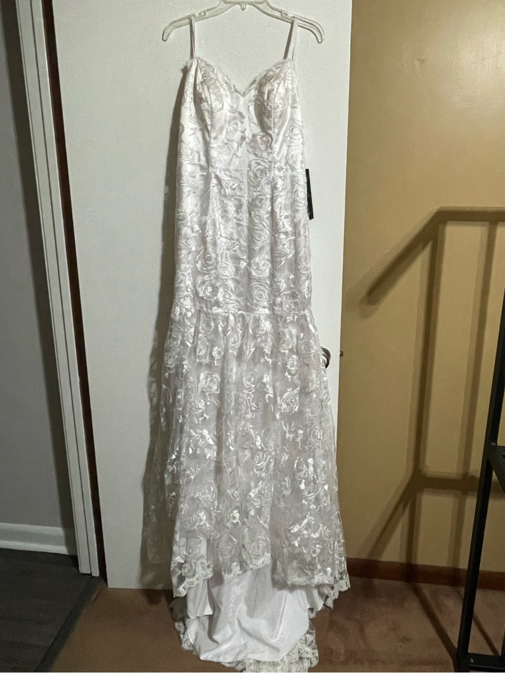 White Lace Bridal Slip Dress with Spaghetti Straps